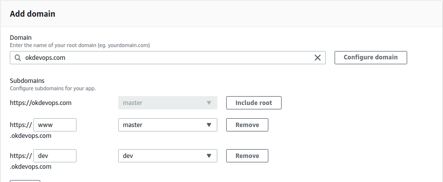 amplify-configure-dns